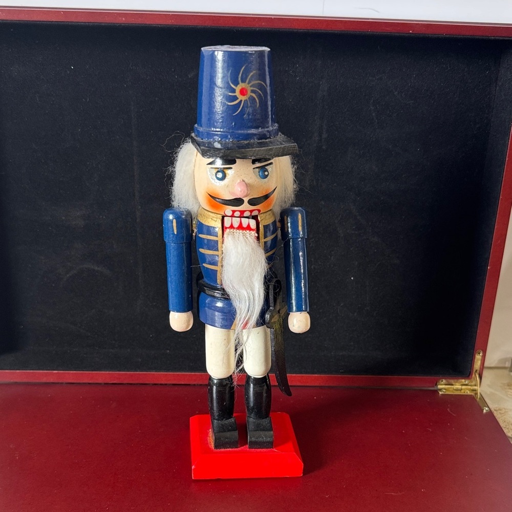 Blue and Red small Nutcracker Soldier Figurine